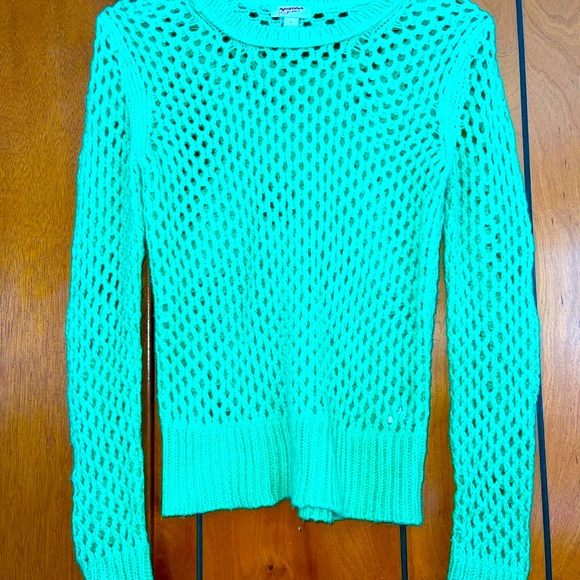 Arizona Jean Company Tops - Bright green mesh pop punk sweater
